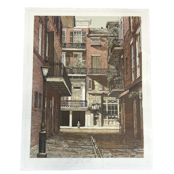 Paul De La Fille Limited Edition 150/300 Lithograph Print of the French Quarter - Picture 1 of 6